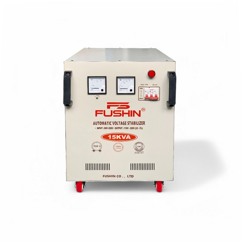Ổn Áp 1 Pha 15KVA FUSHIN Dải 90V~250V Ra 110V-220V - Hình thực tế 1