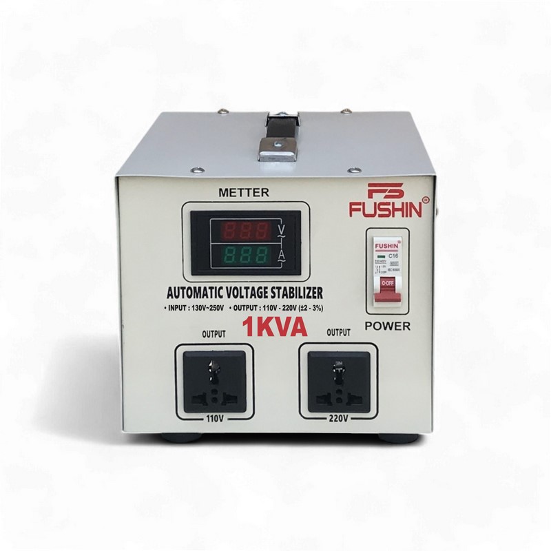Ổn Áp 1 Pha 1KVA FUSHIN Dải 130V~250V Ra 110V-220V - Hình thực tế 1