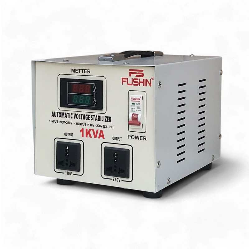 Ổn Áp 1 Pha 1KVA FUSHIN Dải 90V~250V Ra 110V-220V – Hình ảnh sản phẩm thực tế 3
