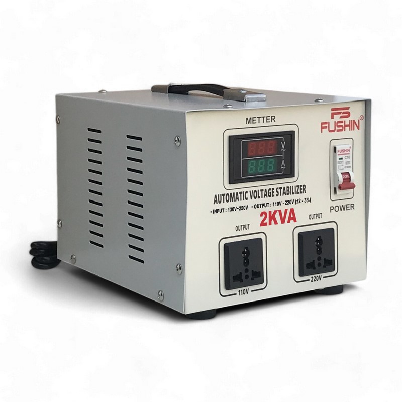 Ổn Áp 1 Pha 2KVA FUSHIN Dải 130V~250V Ra 110V-220V - Hình thực tế 2
