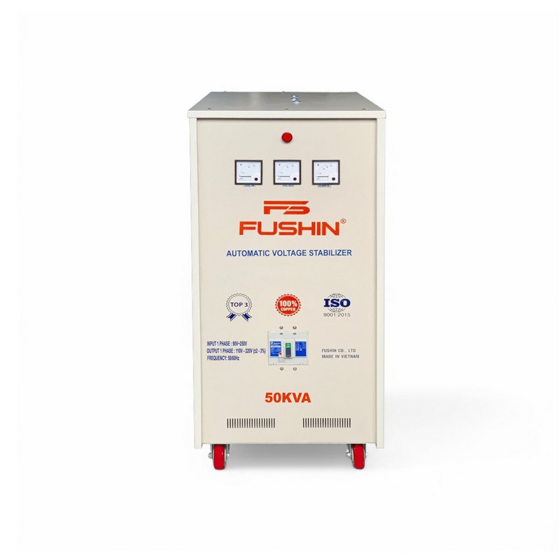 Ổn Áp 1 Pha 50KVA FUSHIN Dải 90V~250V Ra 110V-220V - Hình thực tế 1