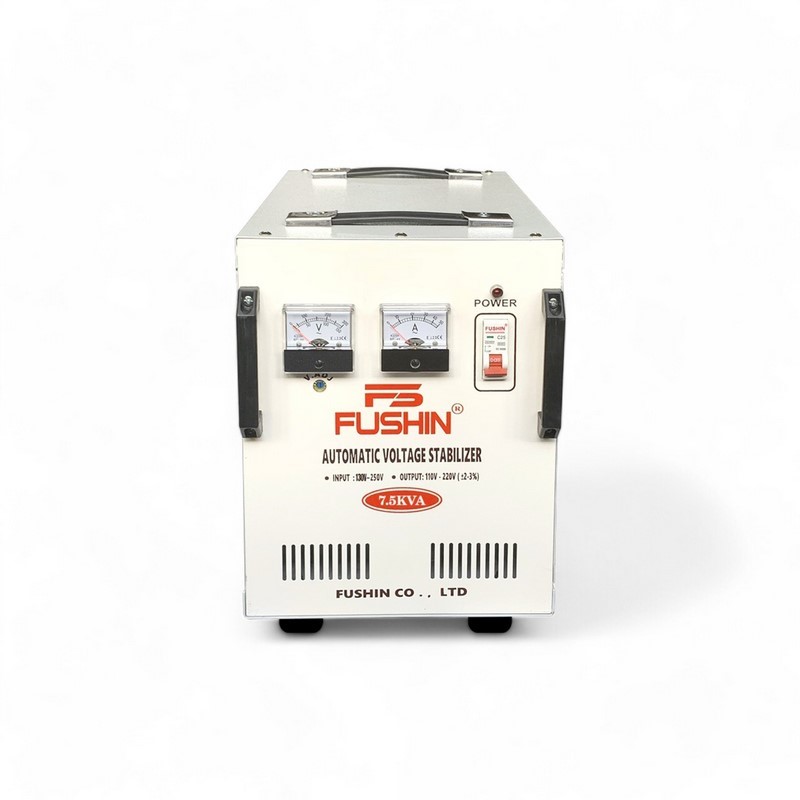 Ổn Áp 1 Pha 7.5KVA FUSHIN Dải 130V~250V Ra 110V-220V - Hình thực tế 1