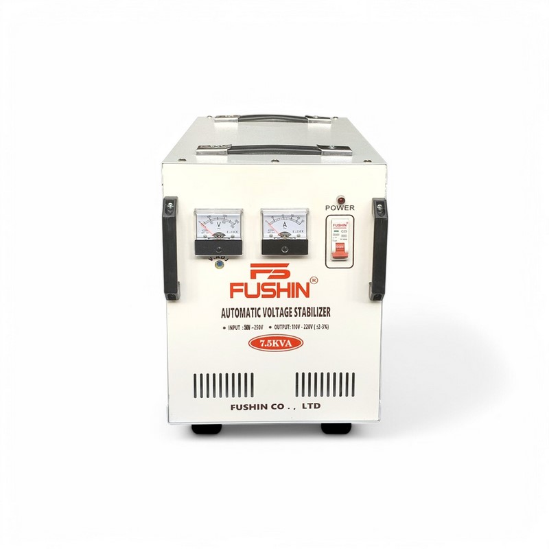 Ổn Áp 1 Pha 7.5KVA FUSHIN Dải 50V~250V Ra 110V-220V – Hình ảnh sản phẩm thực tế