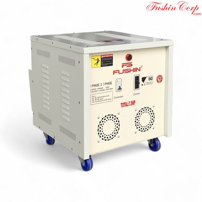 Biến Áp 1 Pha 220V Ra 3 Pha 220V Và 380V 7.5HP FUSHIN - Hình 2