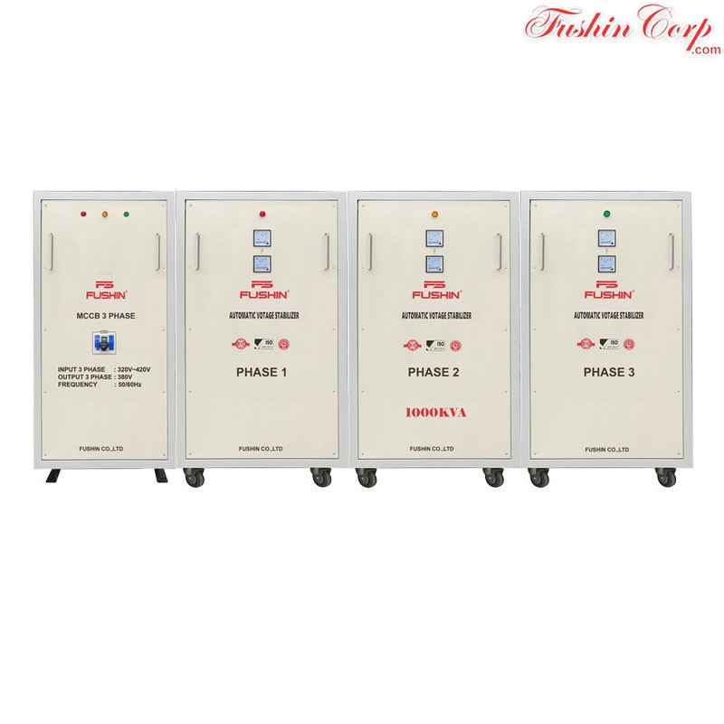Ổn Áp 3 Pha 1000KVA FUSHIN Dải 320V~430V Ra 380V - Hình 1