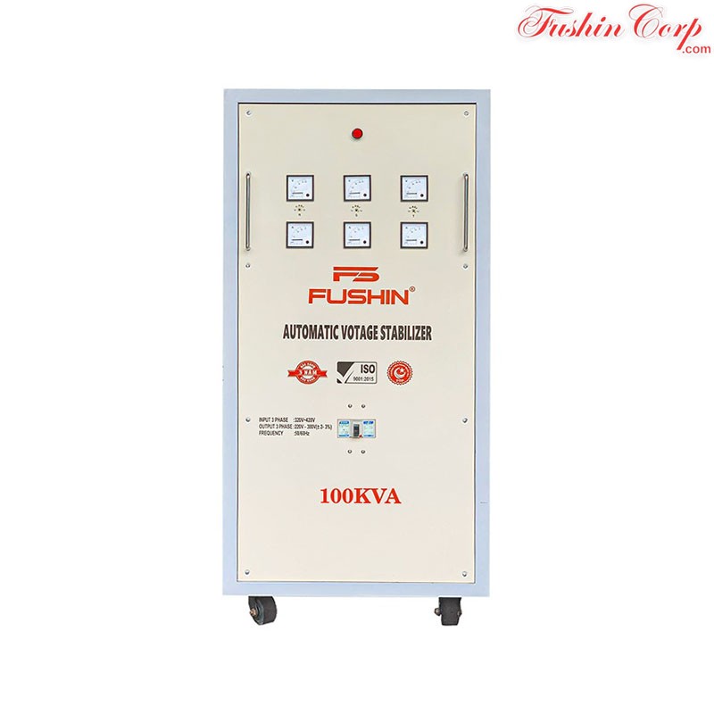 Ổn Áp 3 Pha 100KVA FUSHIN Dải 320V~430V Ra 220V Và 380V - Hình 1