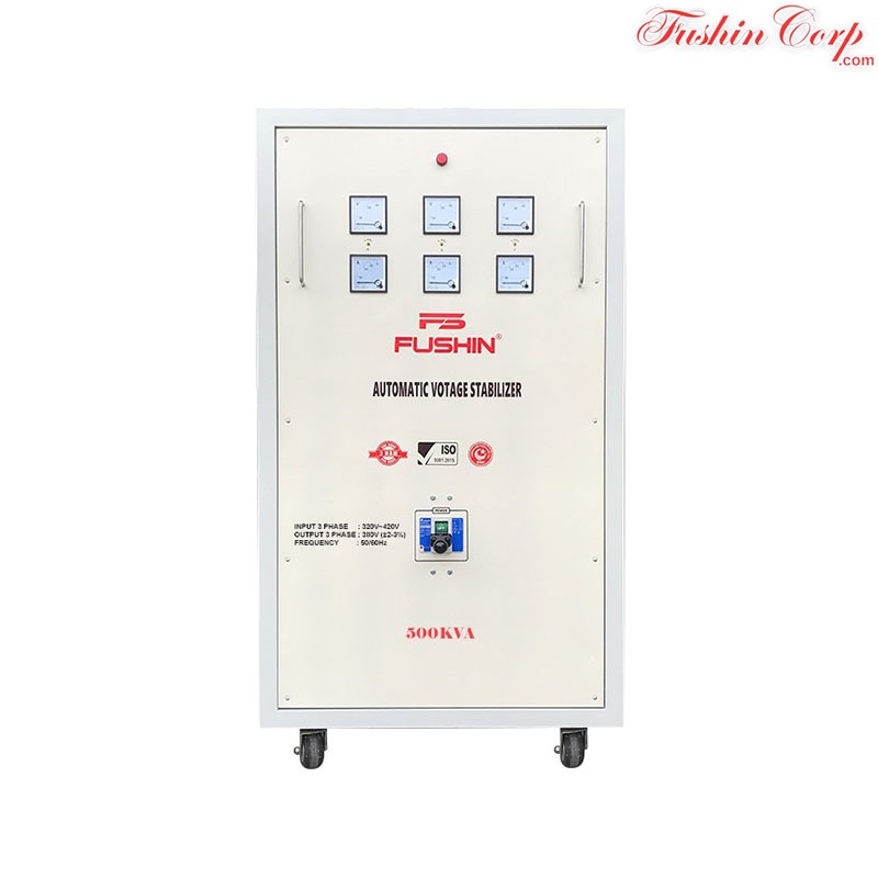 Ổn Áp 3 Pha 500KVA FUSHIN Dải 320V~430V Ra 380V - Hình 1
