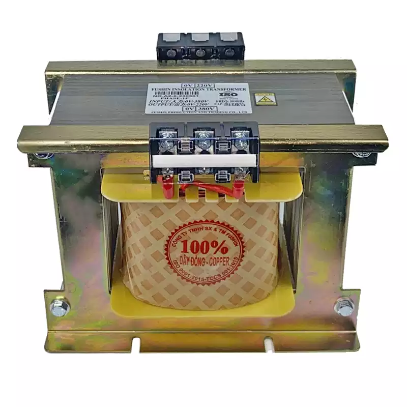 Biến Áp Trần Cách Ly 1 Pha 8.8KVA FUSHIN Vào 380V Ra 220V Dây Đồng - Hình 1