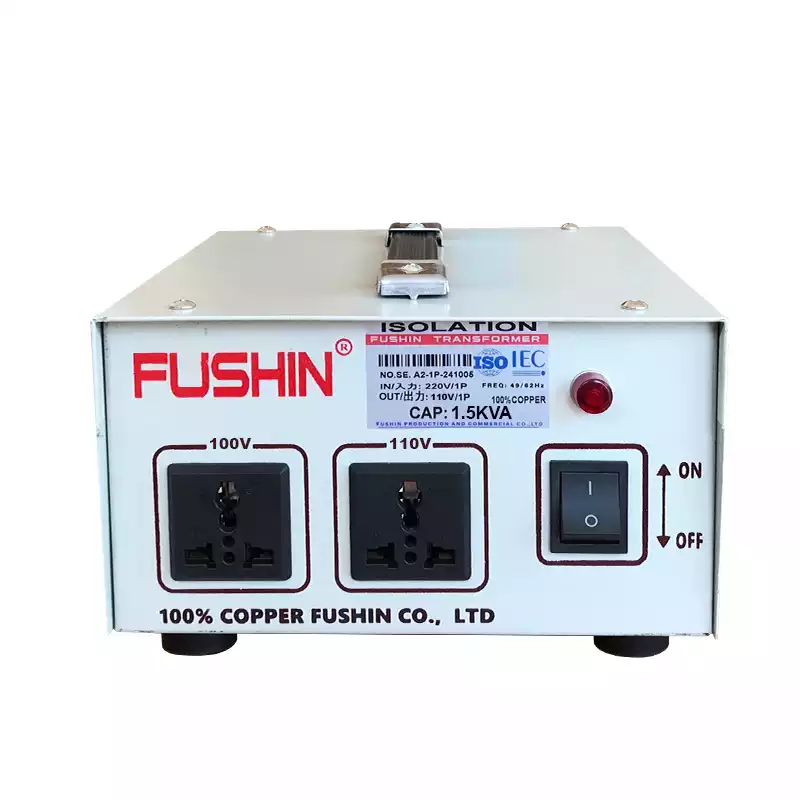 Biến Áp Cách Ly 1 Pha 1.5KVA FUSHIN Vào 220V Ra 100V-110V Dây Đồng - Hình 1