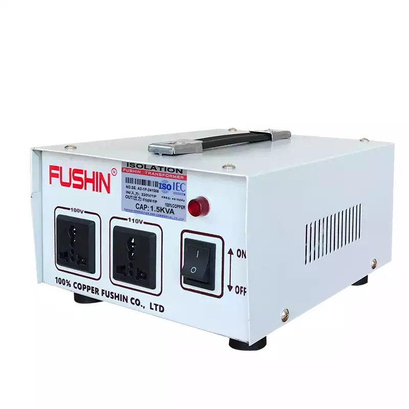 Biến Áp Cách Ly 1 Pha 1.5KVA FUSHIN Vào 220V Ra 100V-110V Dây Đồng - Hình 2