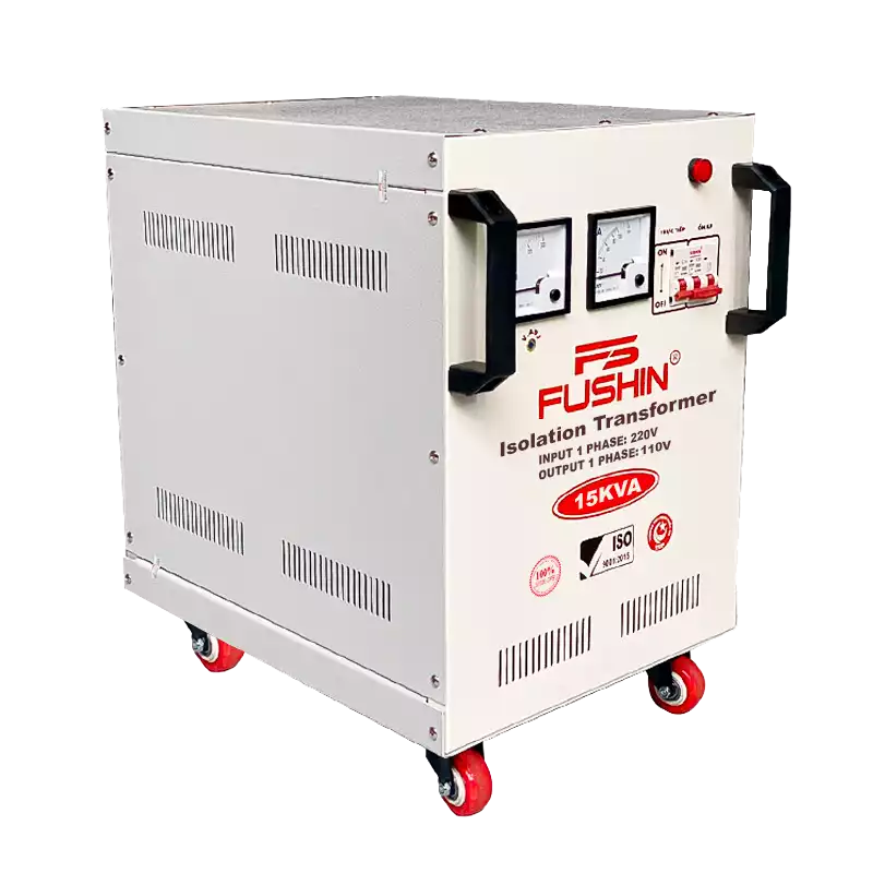 Biến Áp Cách Ly 1 Pha 15KVA FUSHIN Vào 220V Ra 100V-110V Dây Đồng - Hình 3