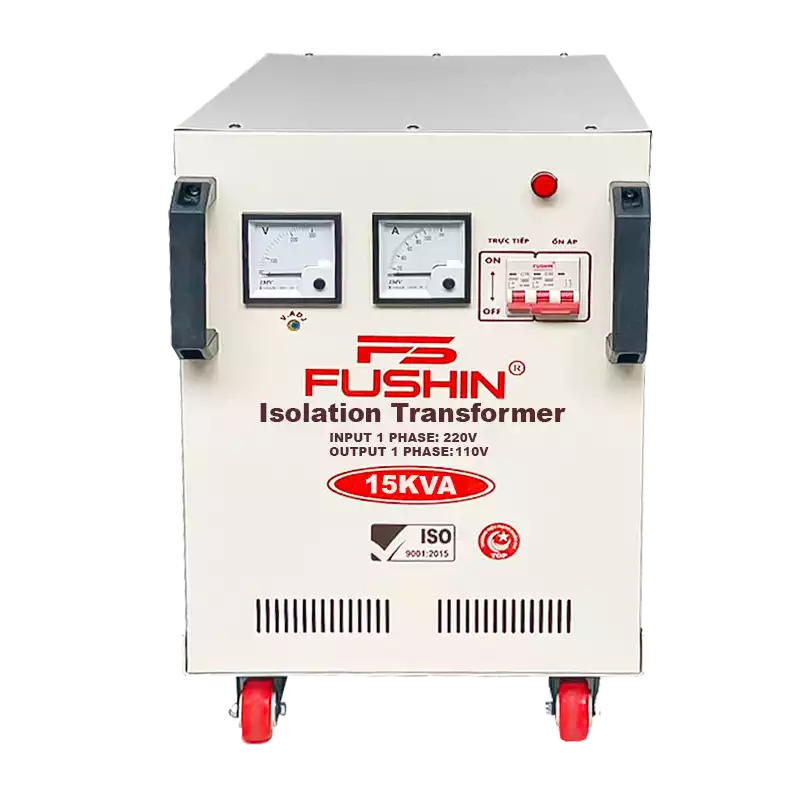 Biến Áp Cách Ly 1 Pha 15KVA FUSHIN Vào 220V Ra 100V Và 110V Thông Dụng - Hình 1