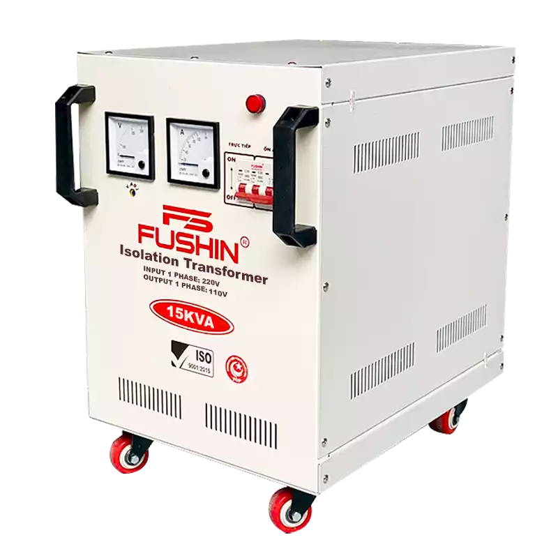 Biến Áp Cách Ly 1 Pha 15KVA FUSHIN Vào 220V Ra 100V Và 110V Thông Dụng - Hình 3