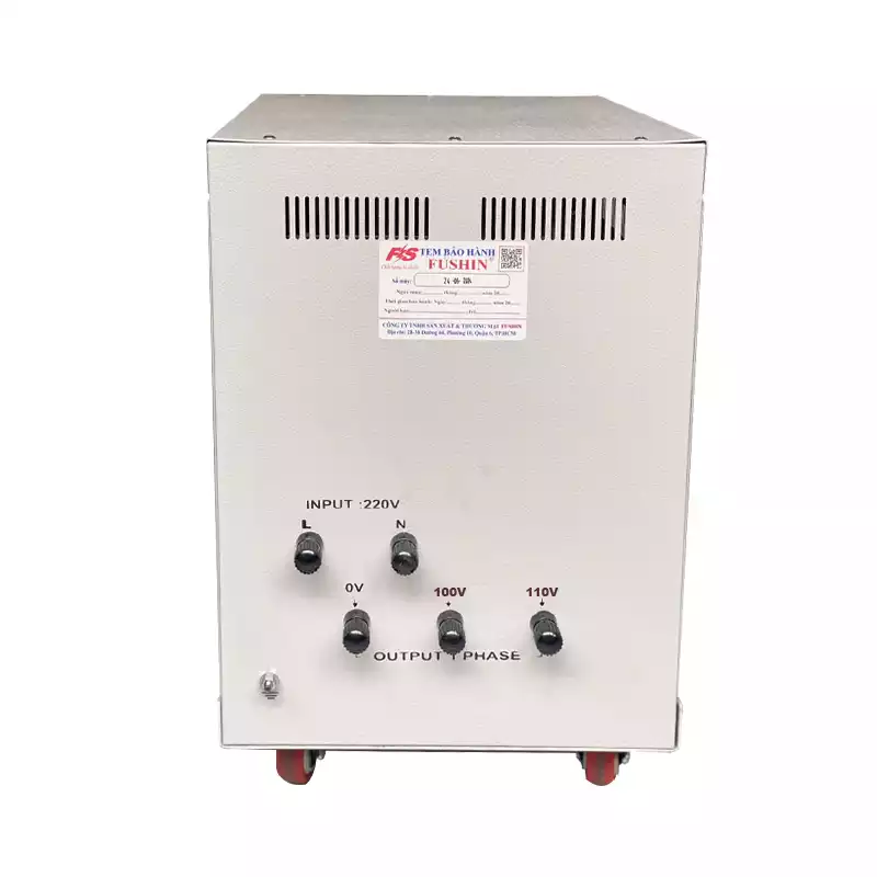 Biến Áp Cách Ly 1 Pha 15KVA FUSHIN Vào 220V Ra 100V Và 110V Thông Dụng - Hình 4