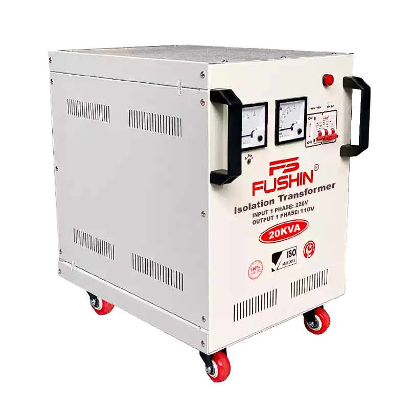 Biến Áp Cách Ly 1 Pha 20KVA FUSHIN Vào 220V Ra 100V-110V Dây Đồng - Hình 3