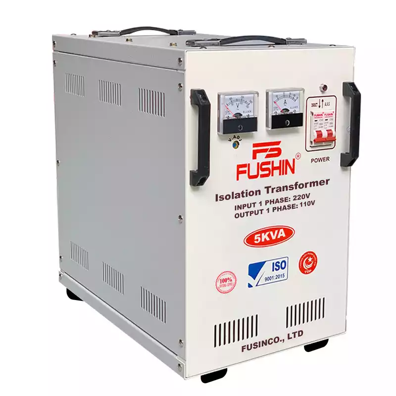 Biến Áp Cách Ly 1 Pha 5KVA FUSHIN Vào 220V Ra 100V-110V Dây Đồng - Hình 3
