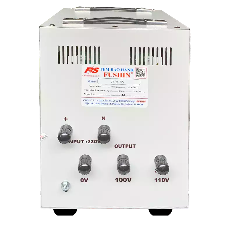 Biến Áp Cách Ly 1 Pha 5KVA FUSHIN Vào 220V Ra 100V-110V Dây Đồng - Hình 4