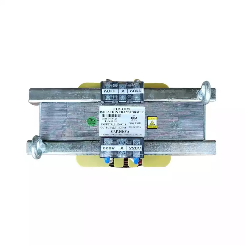 Biến Áp Trần Cách Ly 1 Pha 5.5KVA (25A) FUSHIN Vào 220V Ra 110V-220V Dây Đồng - Hình 1
