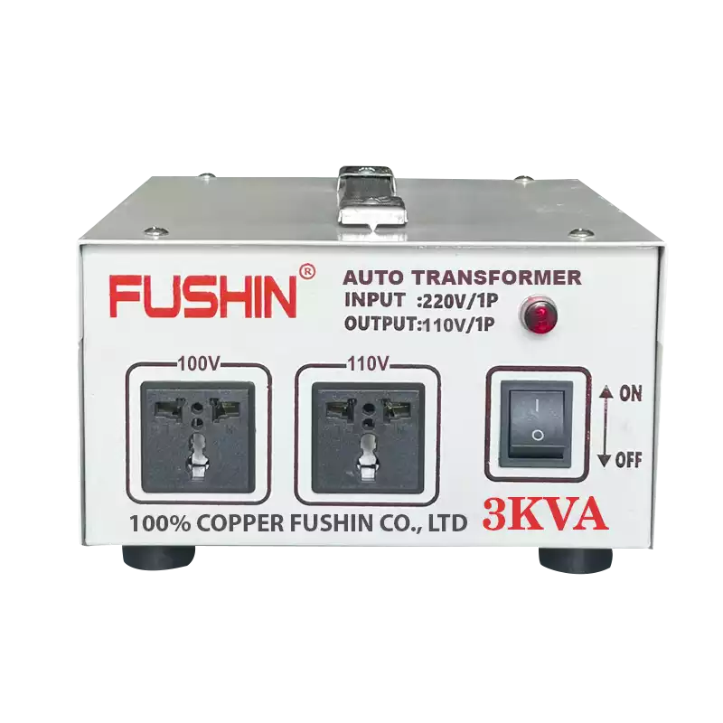 Biến Áp Tự Ngẫu 1 Pha 3KVA FUSHIN Vào 220V Ra 100V Và 110V Dây Đồng - Hình 1