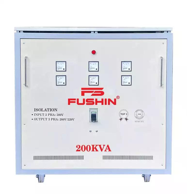 Biến Áp Cách Ly 3 Pha 200KVA FUSHIN Vào 380V Ra 200V-220V Thông Dụng - Hình 1