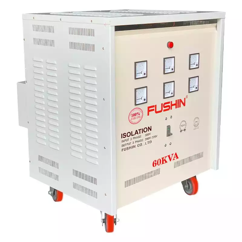 Biến Áp Cách Ly 3 Pha 60KVA FUSHIN Vào 380V Ra 200V-220V Dây Đồng - Hình 2