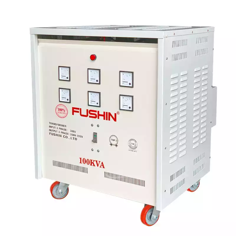 Biến Áp Tự Ngẫu 3 Pha 100KVA FUSHIN Vào 380V Ra 200V-220V Dây Đồng - Hình 3