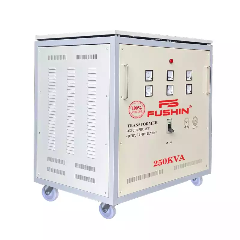 Biến Áp Tự Ngẫu 3 Pha 250KVA FUSHIN Vào 380V Ra 200V-220V Dây Đồng - Hình 2