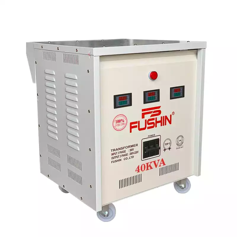 Biến Áp Tự Ngẫu 3 Pha 40KVA FUSHIN Vào 380V Ra 200V-220V Dây Đồng - Hình 2